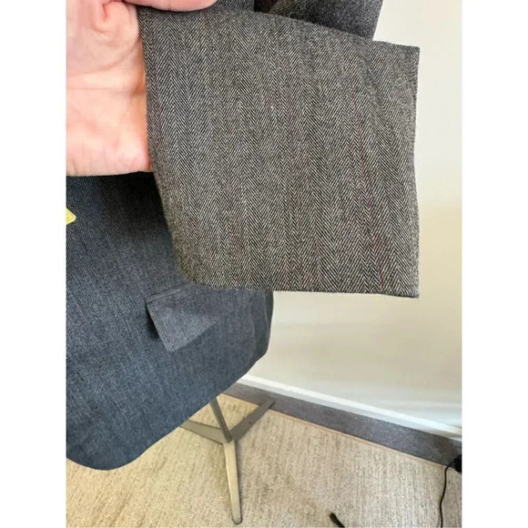 CALVIN KLEIN Womens Gray Suit Jacket Petites Size: 10 - Picture 9 of 15